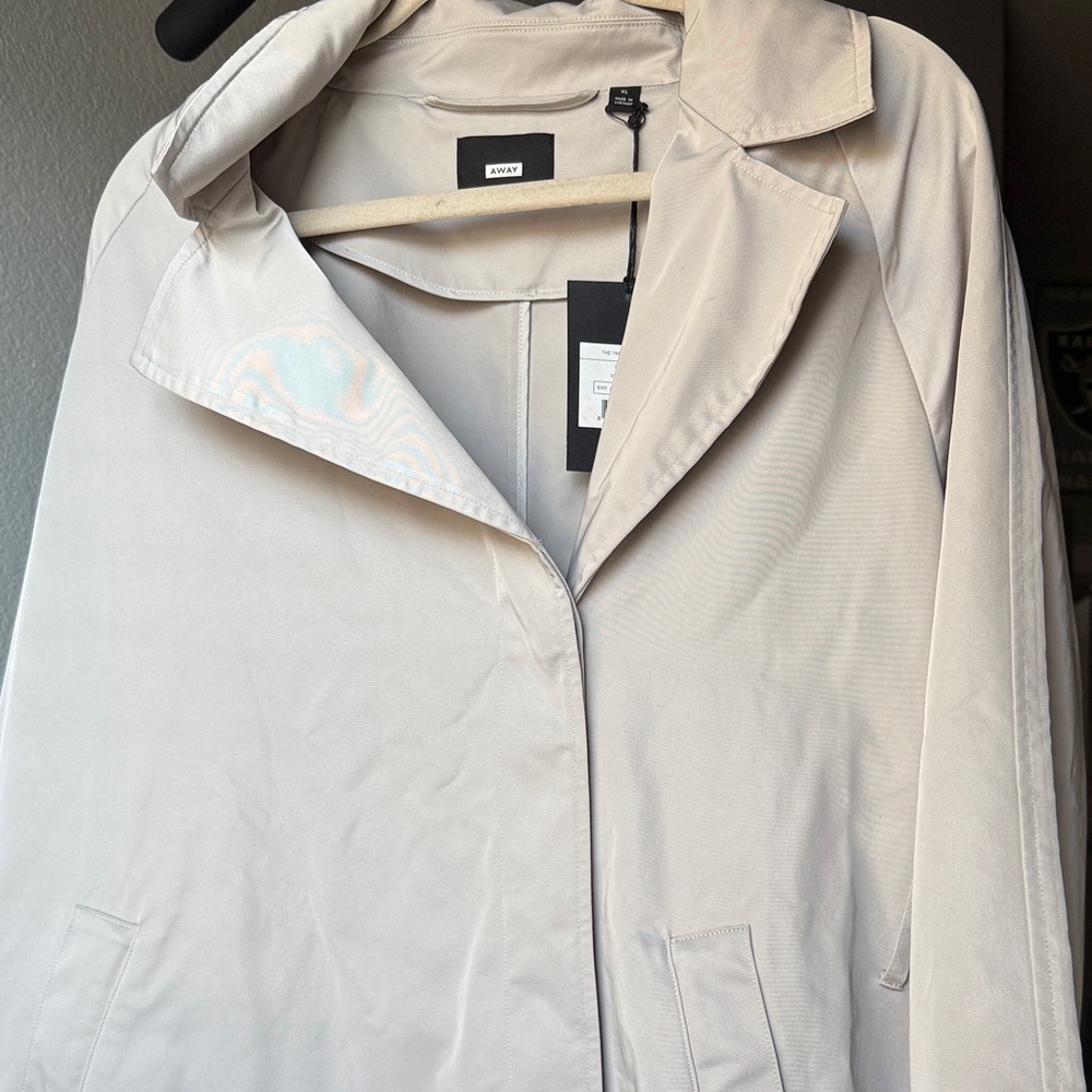 AWAY Tan Long Trench Coat for Men